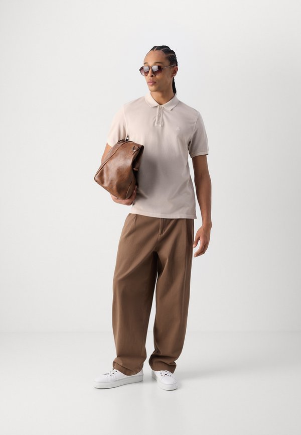 SHORT SLEEVE SLITS AT HEM - Polo shirt - gray silk4