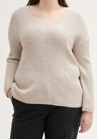 TOM TAILOR Strickpullover - beige