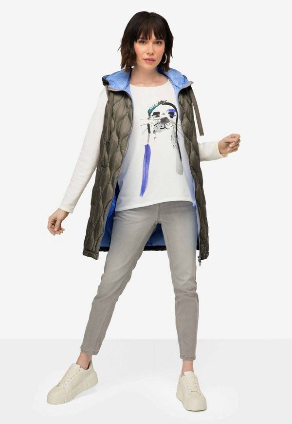 2-WEGE-ZIPPER SAUM-ZIPPER - Weste - stone gray