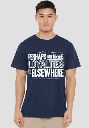 Cotton Soul, HARRY POTTER LOYALTIES LIE ELSEWHERE - Print T-shirt - dark blue