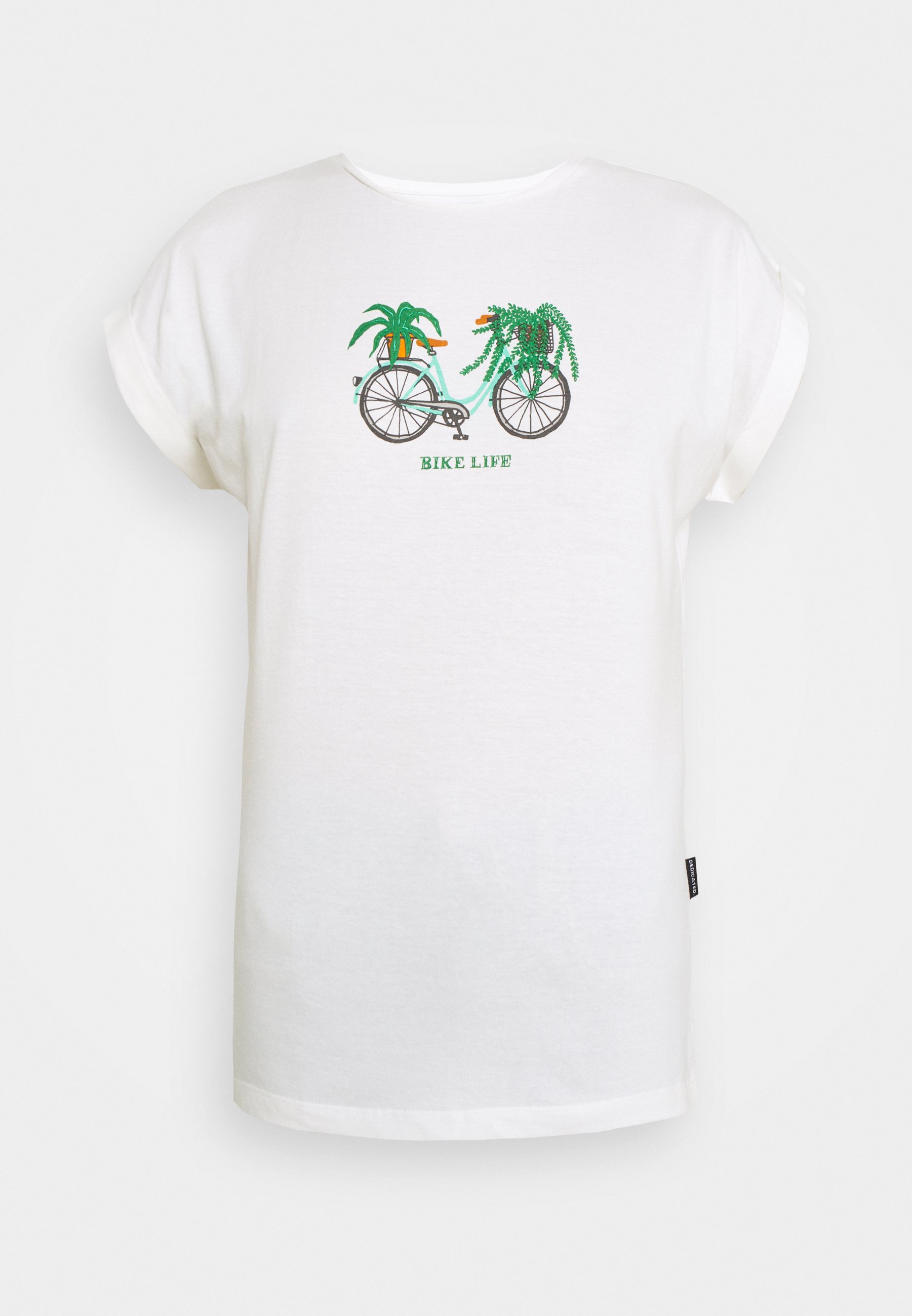 Dedicated VISBY BIKE LIFE - T-shirt print - whisper white/crème - Zalando.nl