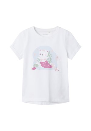 Name it, NMFVIX SS TOP - Camiseta estampada - bright white