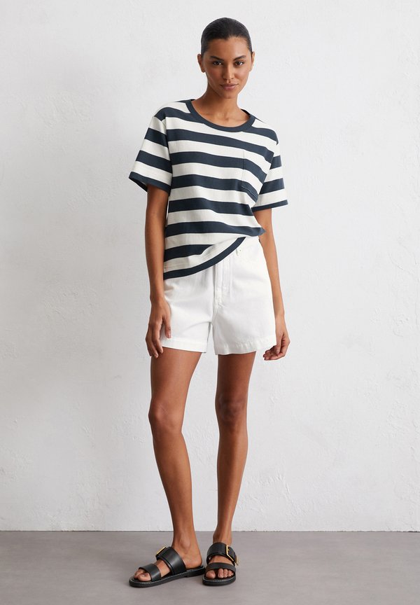 SHORT SLEEVE  ROUND NECK STRIPED - Print T-shirt4