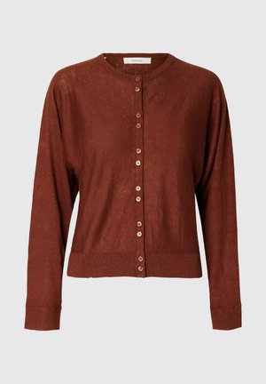 Selected, Cardigan - cherry mahogany