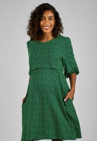 JoJo Maman Bébé MATERNITY AND NURSING GEO REGULAR FIT - Kasdienė suknelė - green