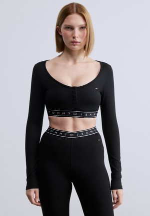 TAPE TEE - Hosszú ujjú felső - black