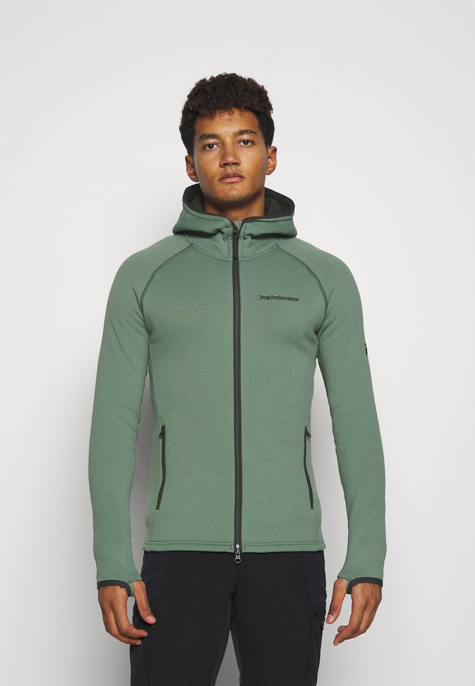 zip moletom com capuz peak performance