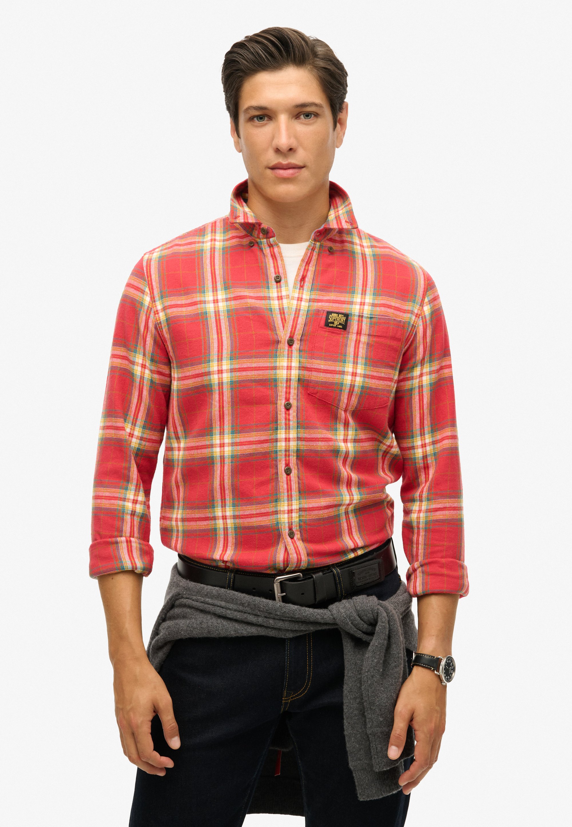 Superdry Co LONG SLEEVE LUMBER Chemise drayton check red