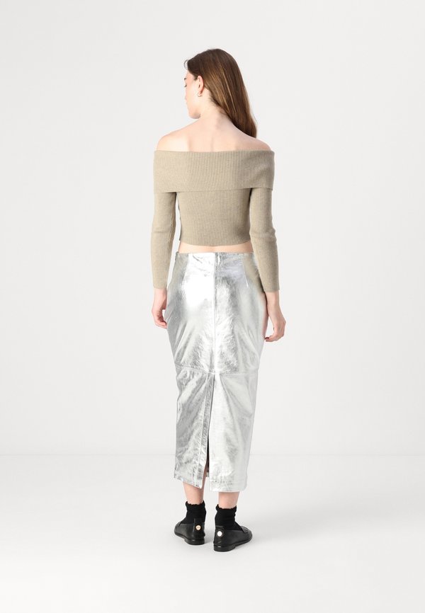 RENAI FOIL PENCIL SKIRT - Pencil skirt - silver4