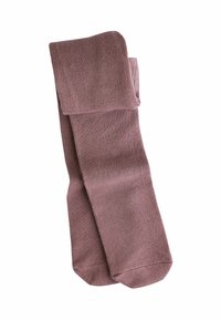 Mauve rebraste tajice sa mekom teksturom, s elastičnim pojasom i glatkim, bezšavnim dizajnom prstiju za udobnost.