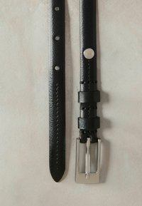 SKINNY PREMIUM MADE IN ITALY  - Opasok - black silver