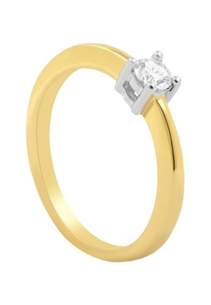 MUAU Schmuck SOLITÄR RING 4-GRIFF-FASSUNG , BRILLANTEN 0.20CT. FASSUNG - Anello - gelbgoldfarben