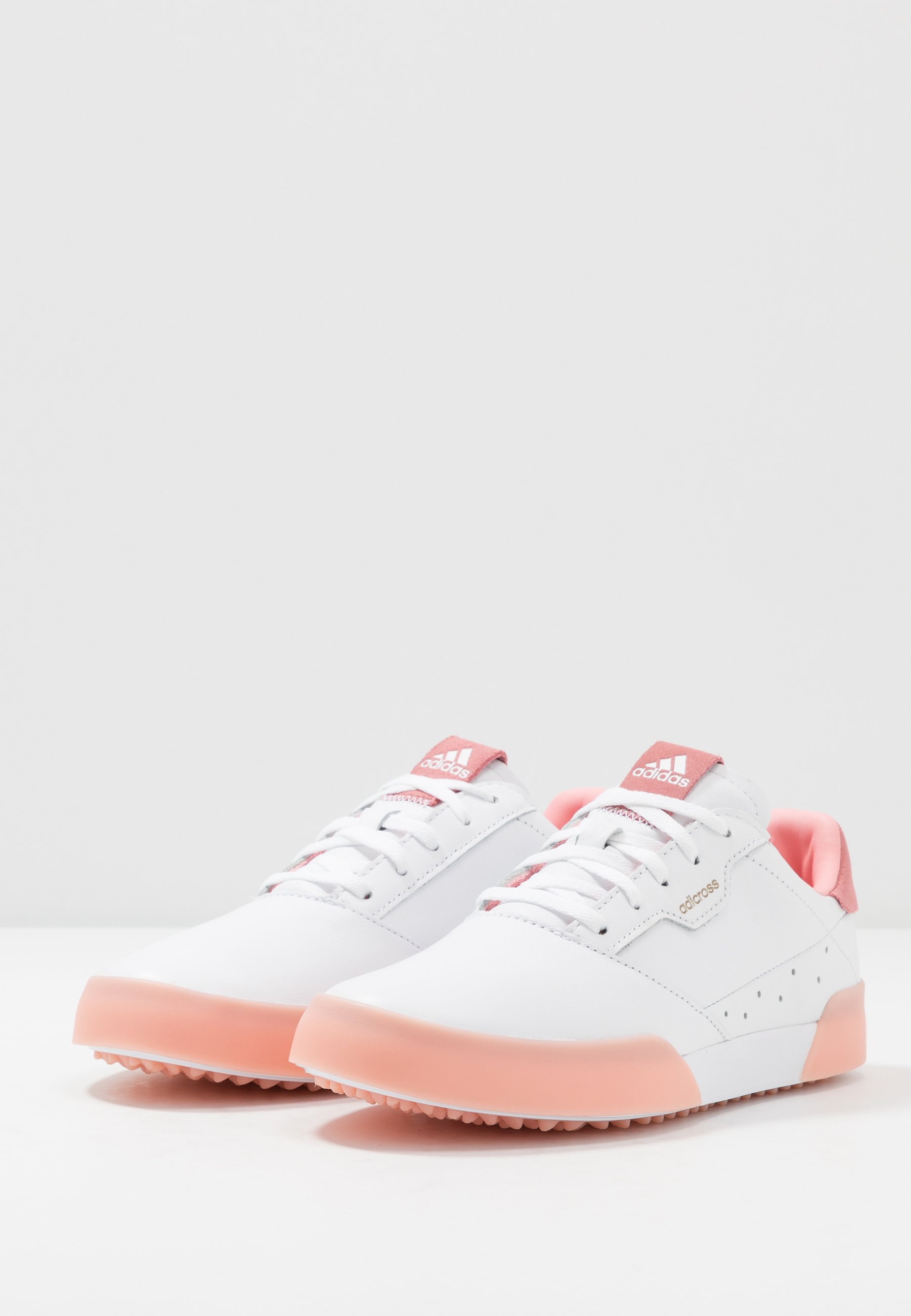 adidas Golf ADICROSS RETRO - Golfsko - footwear white/glory pink/hvit -  Zalando.no