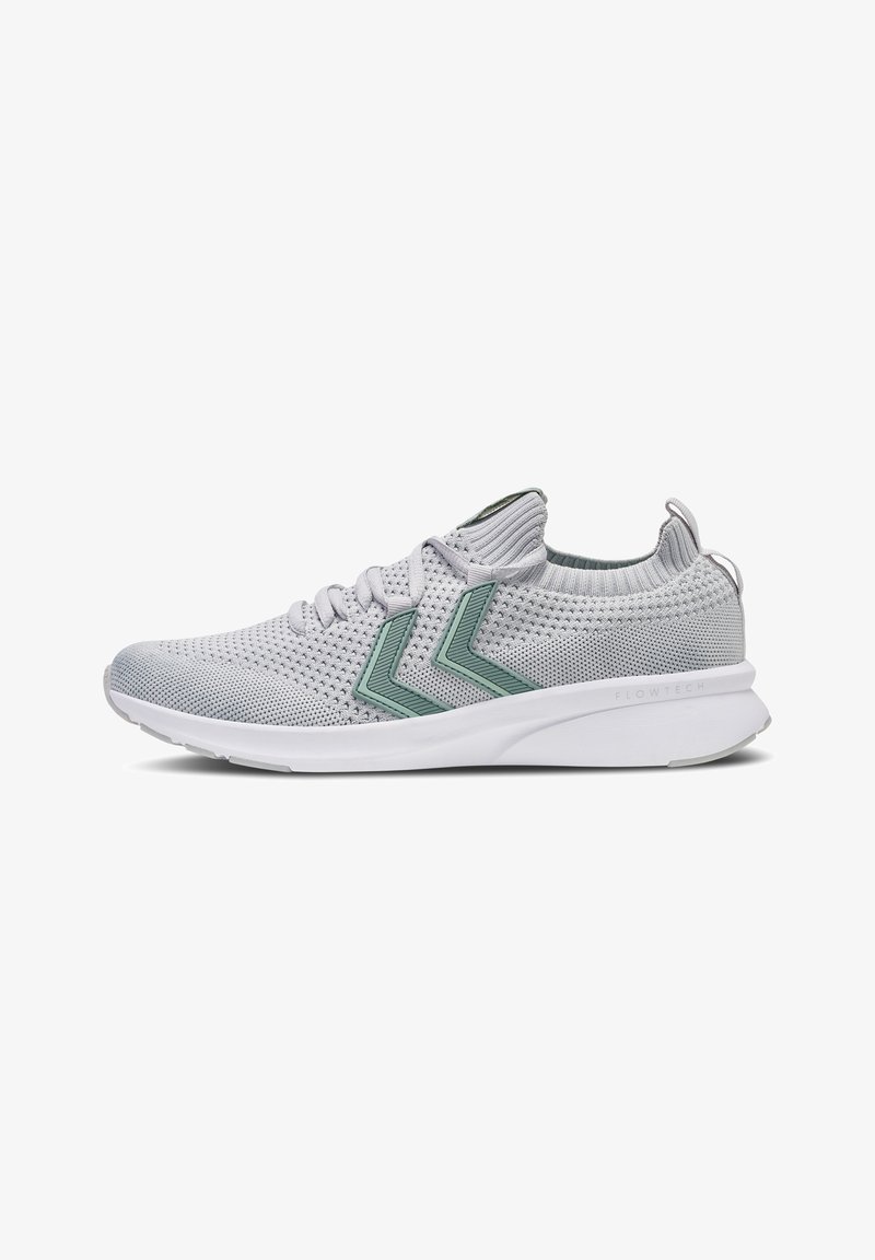 Hummel FLOW SEAMLESS - Sneaker low - white silt green