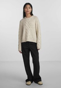 Pieces PCNINA LS O-NECK BC - Camisola - birch