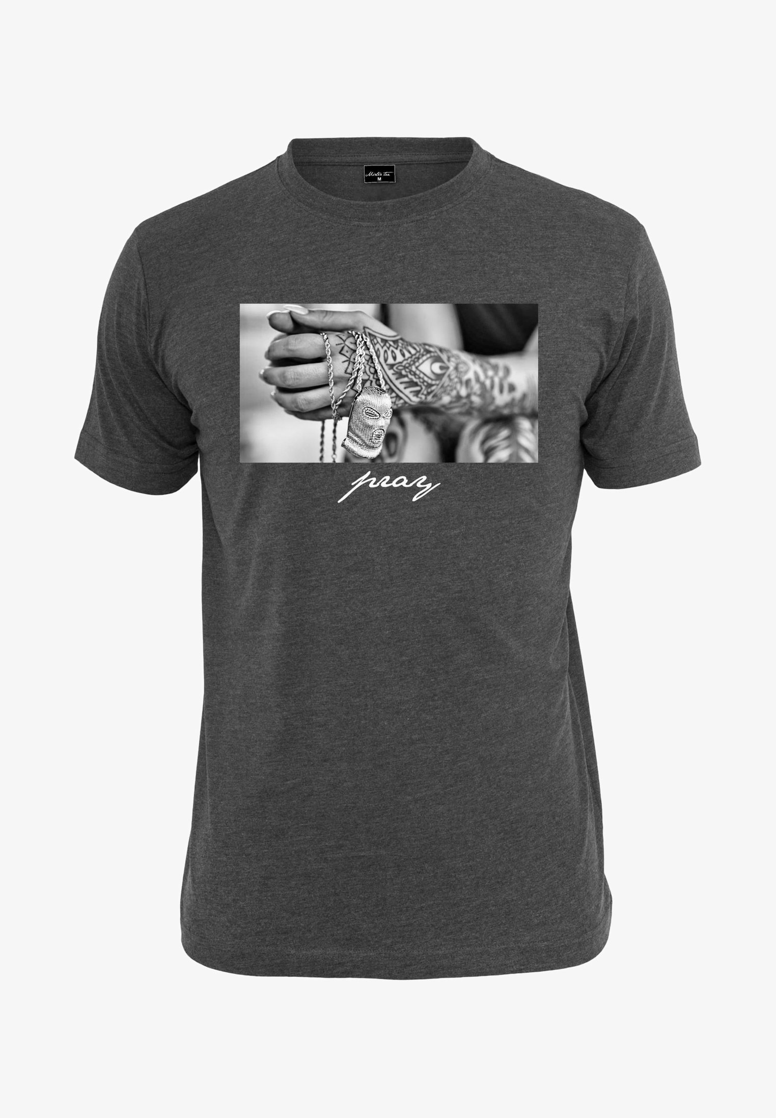 Mister Tee PRAY Print T-shirt charcoal/dark grey