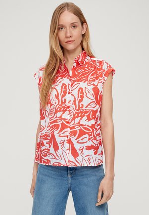 s.Oliver, MIT ALLOVERPRINT - Overhemdblouse - orange