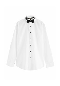 Next TEXTURED DOUBLE CUFF LONG SLEEVE WITH WING COLLAR AND BOW TIE PACK - Businesshemd - white