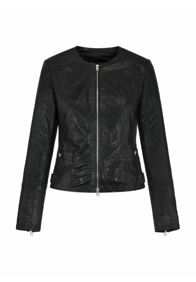 OCHNIK Leren jas zwart OCHNIK Leren jas zwart