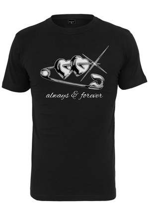 ALWAYS AND EVER  - Printtipaita - black