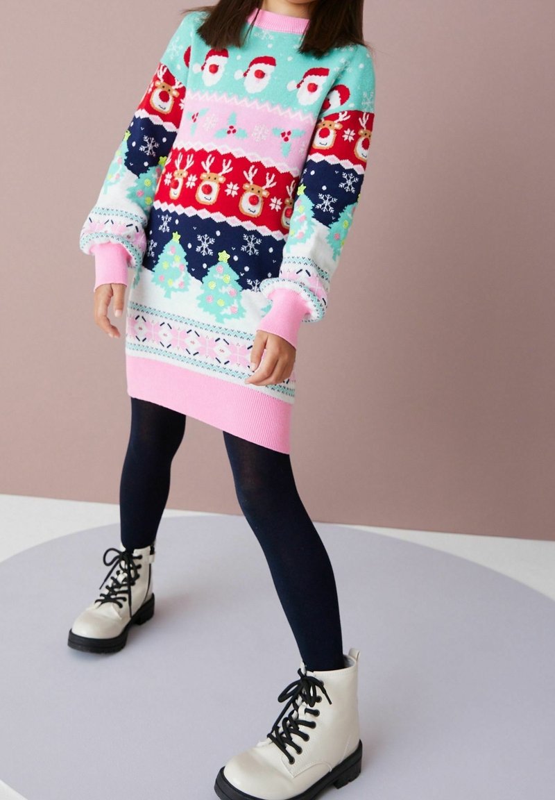 christmas jumper dress Next Next Jumper Dress Pink (Pre-owned) Button it up and