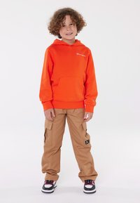 Champion ICONS HOODIE CONTRAST SMALL LOGO UNISEX - Felpa con cappuccio - orange
