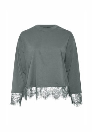Yours Clothing, PLUS SIZE CASUAL TOPS - T-shirt à manches longues - grey