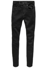 Svarta denimjeans med slim fit, som har fem fickor, en knäppning och subtila sömdetaljer fram och bak.