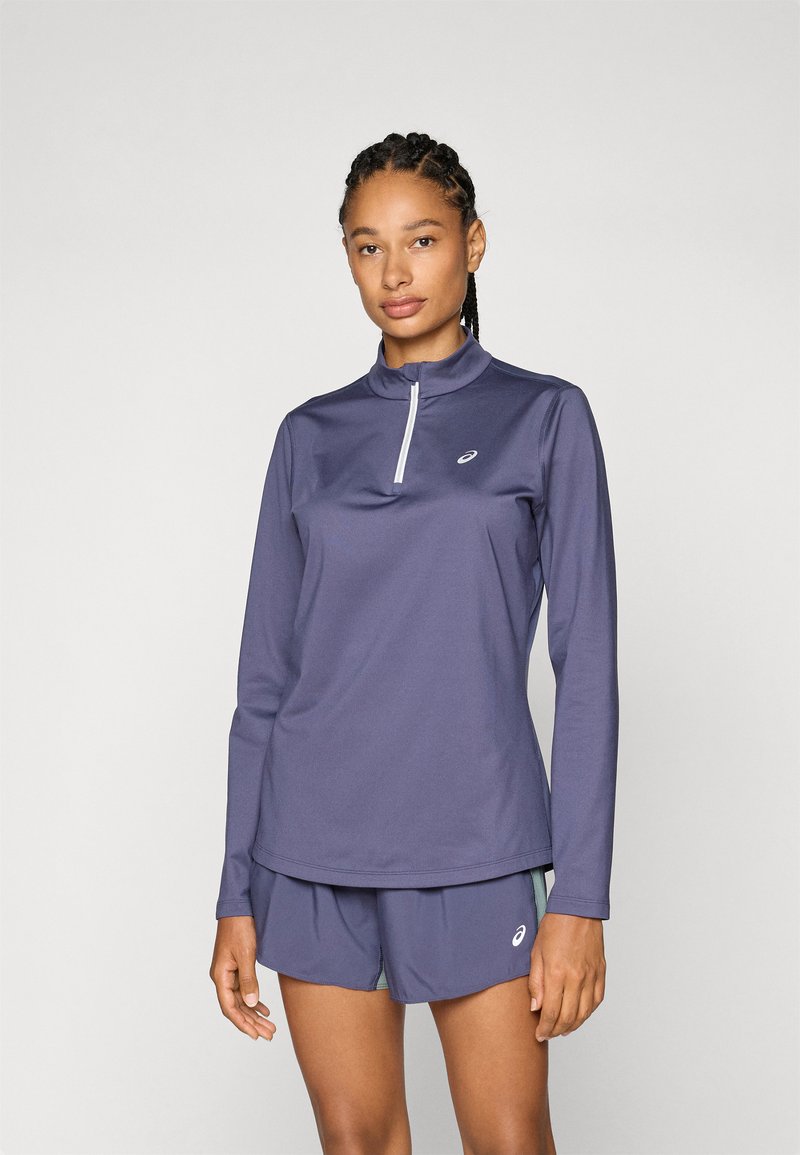 ASICS CORE 1/2 ZIP WINTER TOP - Langarmshirt - indigo fog