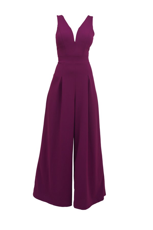 JACKIE WIDE LEG - Jumpsuit - plum4