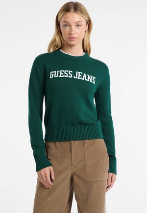INTARSIA - Pullover - dunkelgrün
