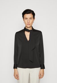 Calvin Klein - SHINE TIE BLOUSE - Camicia - black Immagine in miniatura 1