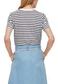 s.Oliver LEICHT VERKÜRZTES  - T-shirt imprimé - navy