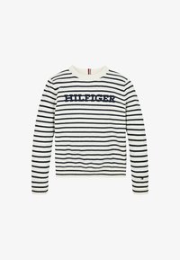 Seleccionado, white base blue sttripe