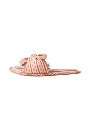 Next REGULAR FIT - GINGHAM KNOT - Hjemmesko - peach pink stripe