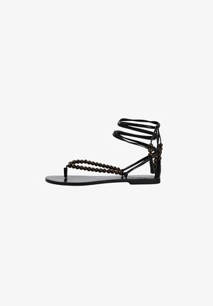 Scalpers, SCALPERS WOODBEADS SANDAL - Sandalias de dedo - dark brown