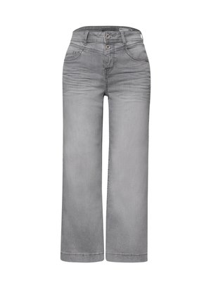 Street One HIGH WAIST WIDE LEG JEANS IM LOOSE FIT - Relaxed fit -farkut - light grey wash