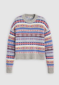 INES  - Strikkegenser - leandra fairisle tawny port wool blend