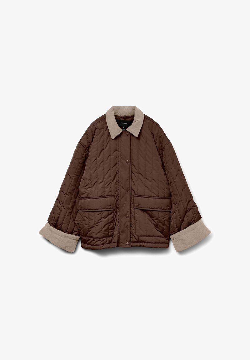 Vero Moda HARPER - Imitatieleren jas - chocolate torte Vero Moda HARPER - Imitatieleren jas - chocolate torte