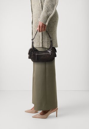 Gina Tricot POCKET BAG - Handbag - washed brown