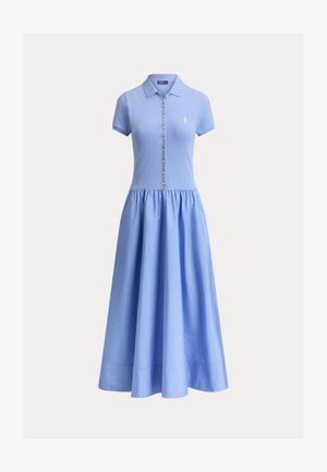 Polo Ralph Lauren, HYBRID MESH POLO-BODICE DRESS - Jurk - blue