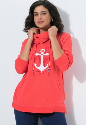 ANCHOR GRAPHIC  - Mikina s kapucí - coral