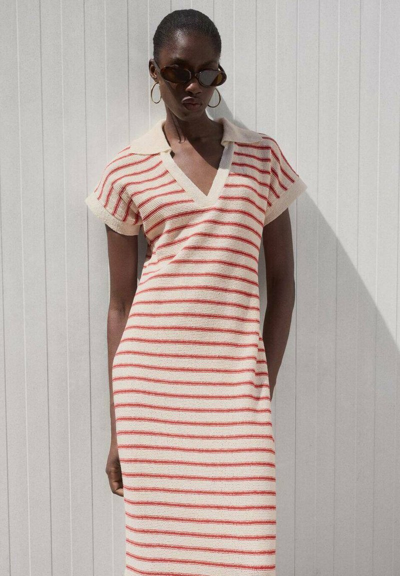 mango red and white dress Mango Maxi dress - red