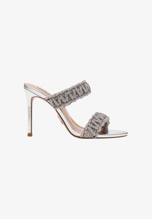 Steve Madden, Ciabattine con tacco - silver-coloured