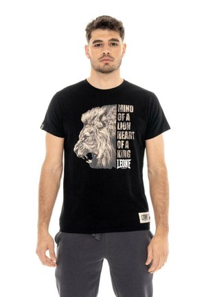 LEONE 1947, T-SHIRT - T-shirt imprimé - black-light grey solid