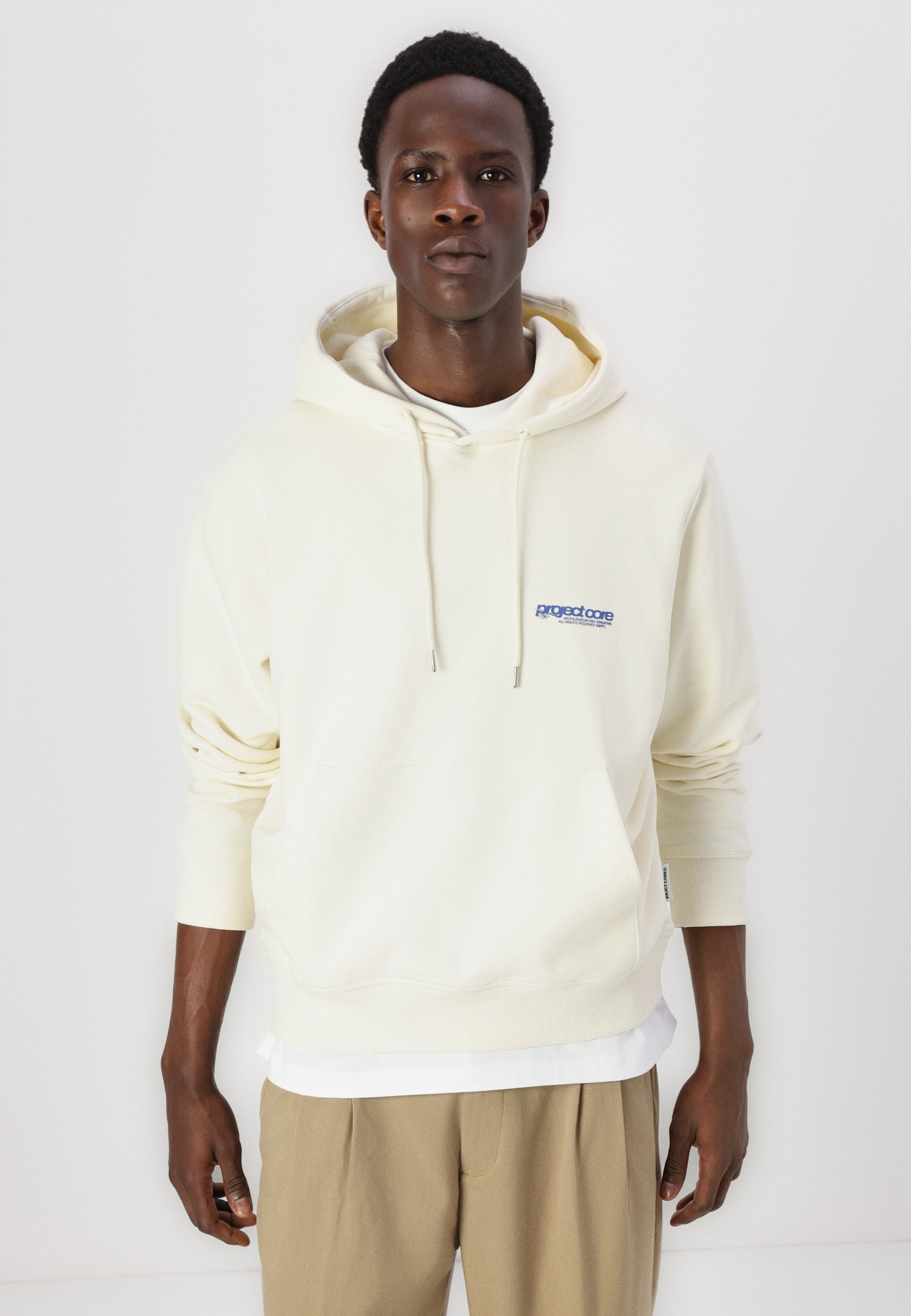 Jack & Jones Backprintet - Hoodie - sweet corn/off-white - Zalando