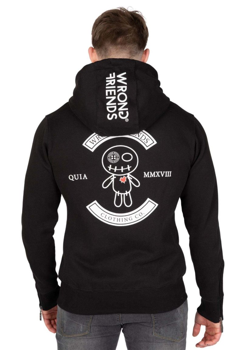 Wrong Friends VERONA - Sudadera con cremallera - zwart