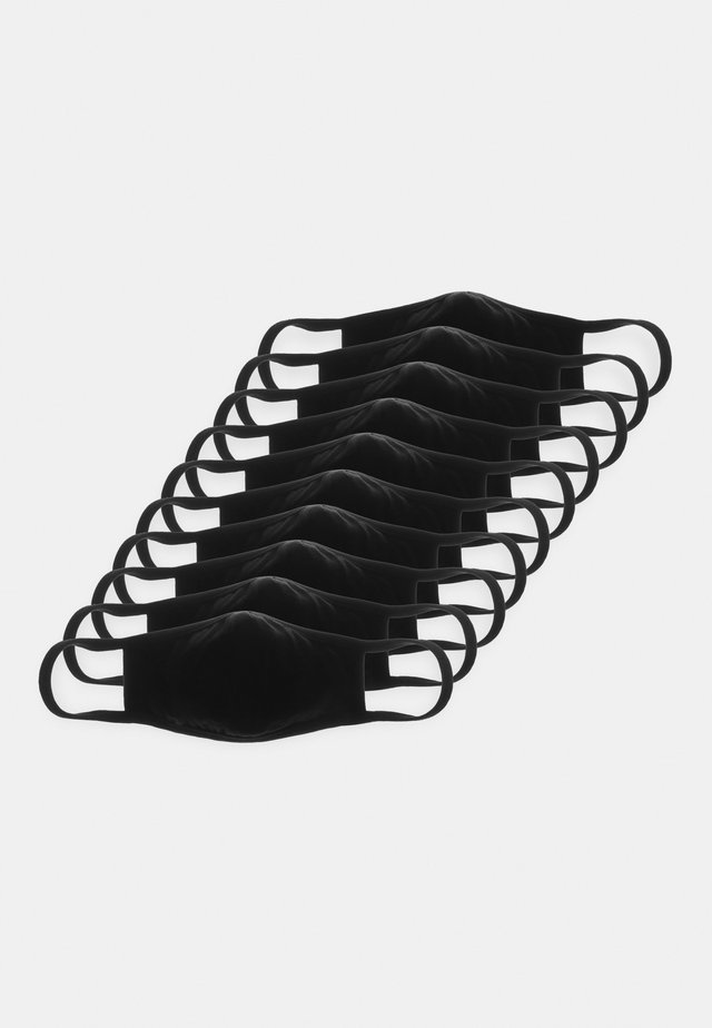 FACE MASK 10 PACK - Munnbind i tøy - black