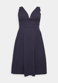 WAL G CURVE KANDY V NECK MIDI - Vestido informal - navy blue