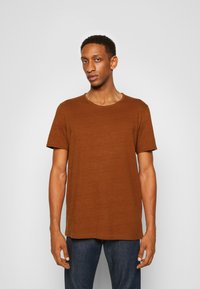 Selected Homme SLHMORGAN SS O-NECK TEE W NOOS - Basic póló - toffee